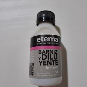 Eterna barniz y diluyente. Brillante, mate y satinado, al agua, doble función